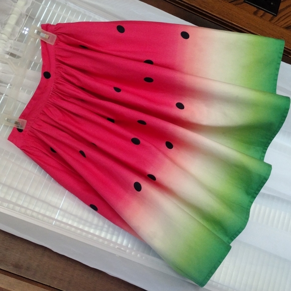 Unique Vintage Dresses & Skirts - UNIQUE VINTAGE 🍉 WATERMELON MIDI SKIRT SZ S
